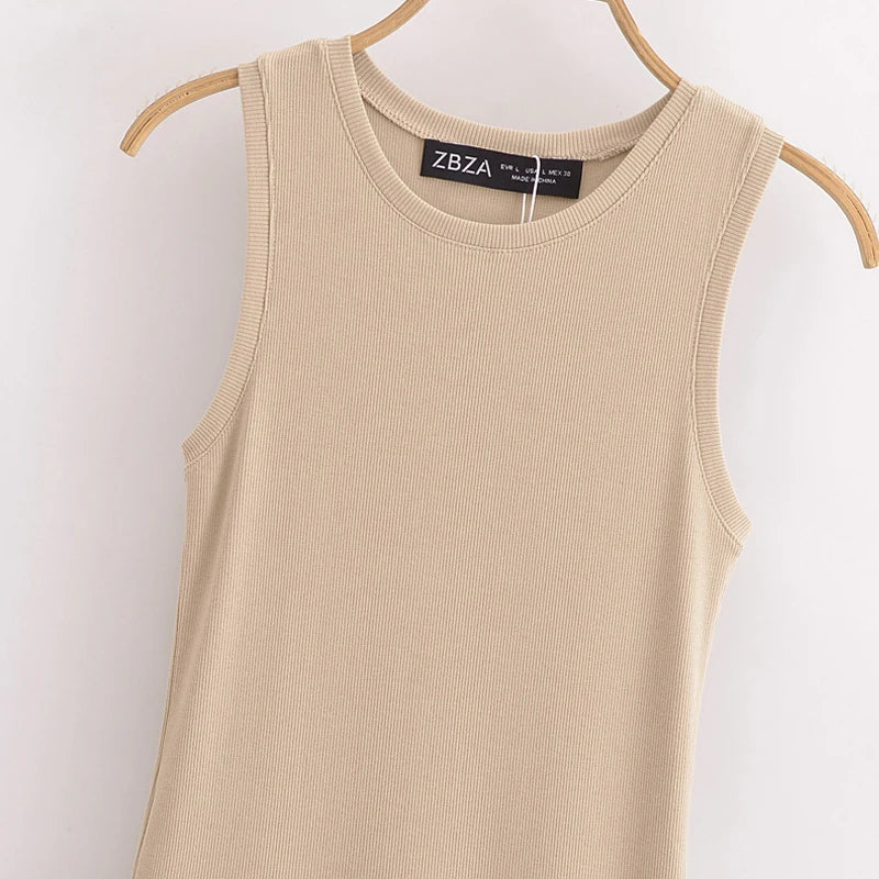 Knitted Dresses 2025 Woman Sleeveless Black Long Dress Women Bodycon Summer Solid Dresses One Pieces Midi Casual Dresses