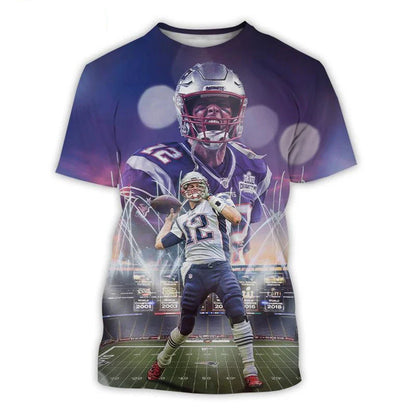 Summer fashion trend 3D printed men's short sleeved T-shirt personalized hip-hop comfortable round neck T-shirt sports top