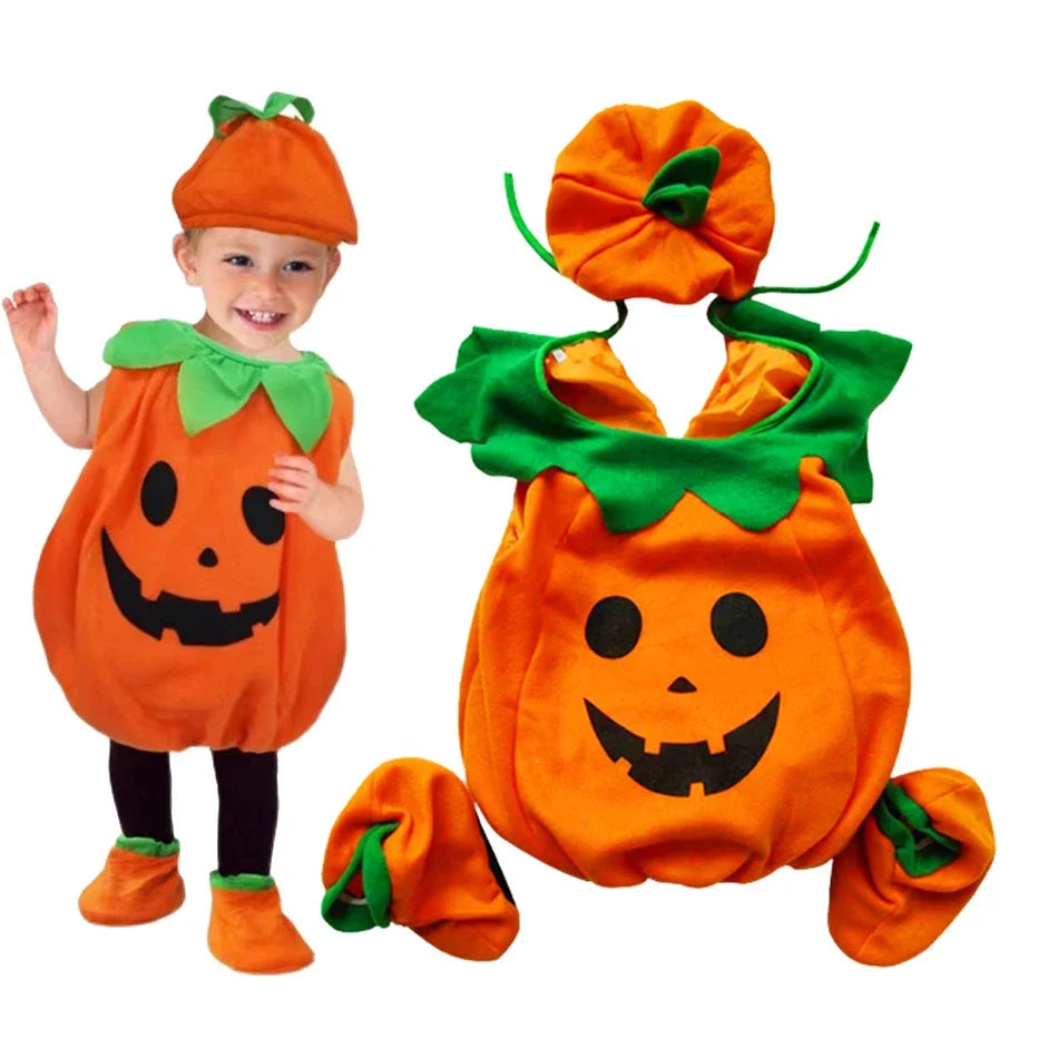Baby Girl Pumpkin Costume Boy Jack Xmas Halloween Cosplay Costume Cosplay Stage Performance Party Clothing