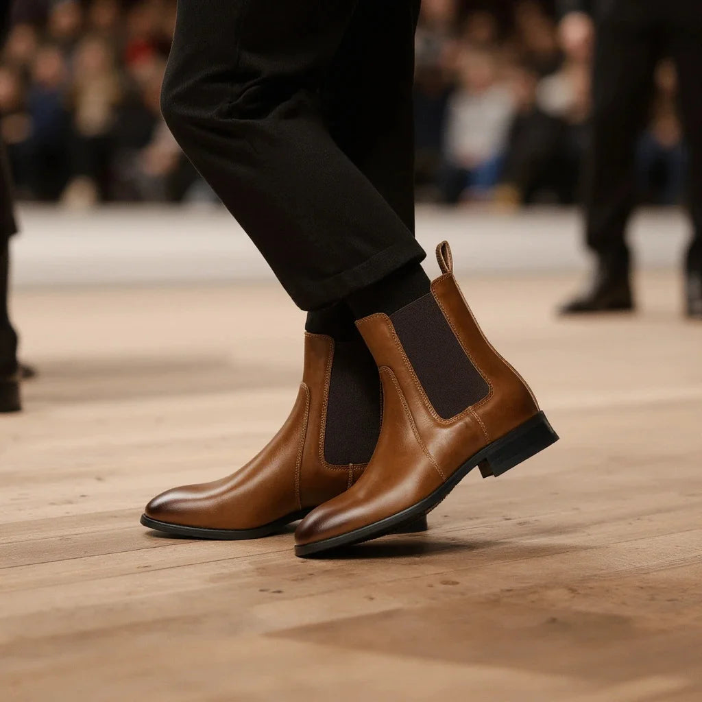 Men Boots Casual 2026 Fashion Brand Comfortable Boots Leather Chelsea boots