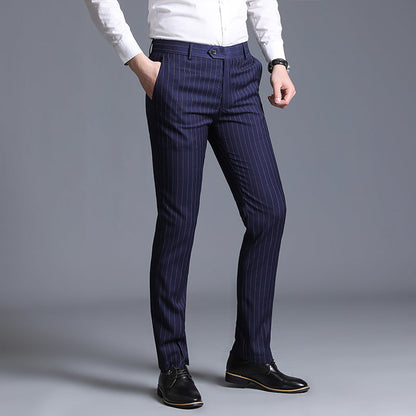 Autumn New Men's Suit Pants, Asian Sizes Office Trousers, Available in Blue, Red, Gray, and Black.