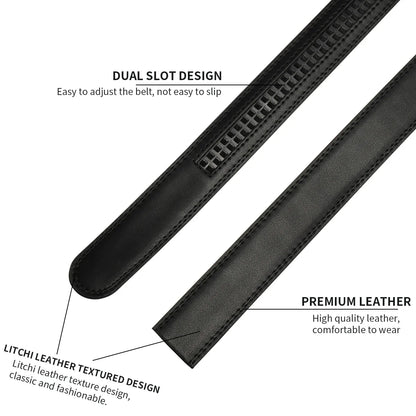 Men's automatic buckle waistband, adjustable without holes, suitable for office and daily casual wear