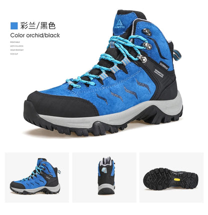 Hiking shoes Men's waterproof hunting Boots Tactical Desert Combat Ankle trekking Boots Male Women warm Leather Sneakers