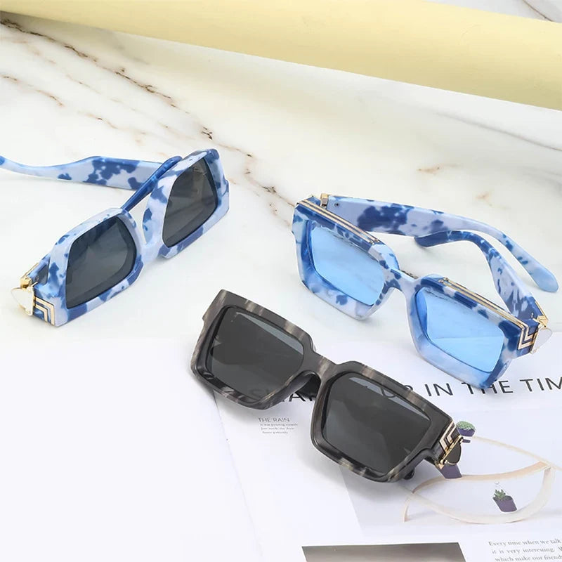 Millionaire Square Sunglasses For Men Vintage Luxury Sunglasses Women Retro Shades Fashion Glasses Gafas De Sol Sonnenbrille Sun