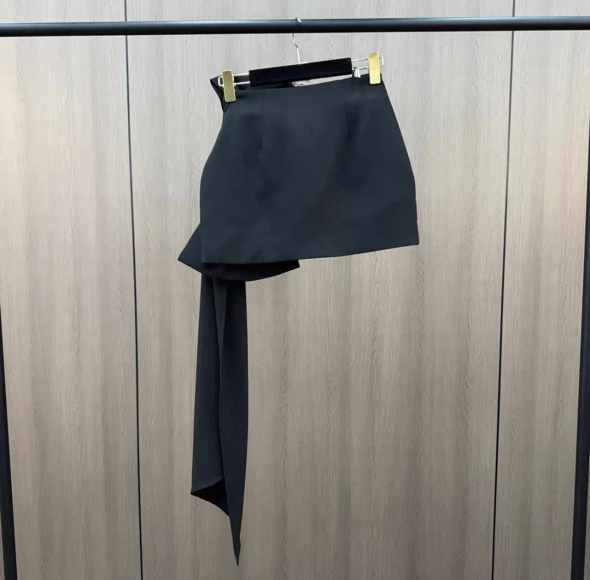 2026 Spring and Summer Design Sense Niche French Temperament Pleated Bow Streamer Hip Skirt for Women Ladies