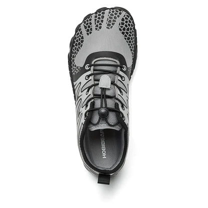 Wide Toe Barefoot Shoes for Unisex Artificial Leather Outdoor Walking Sneakers Zero Drop Minimalist Elastic Band Shoes