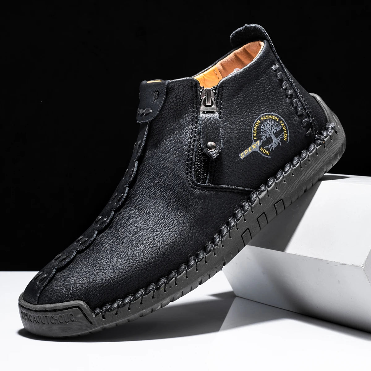 2026 New Style Comfortable Loafers Fashion Ethnic Style Casual Shoes Men's Slip-on Spring Breathable Boots Plus Size Ankle Boots