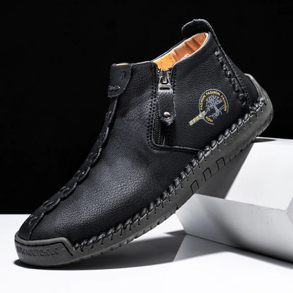 2026 New Style Comfortable Loafers Fashion Ethnic Style Casual Shoes Men's Slip-on Spring Breathable Boots Plus Size Ankle Boots