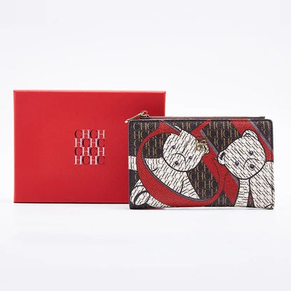 Exquisite Compact Portable High-quality Wallet With A High-end Feel Light Luxury Women's Cartoon Pattern Printed Wallet