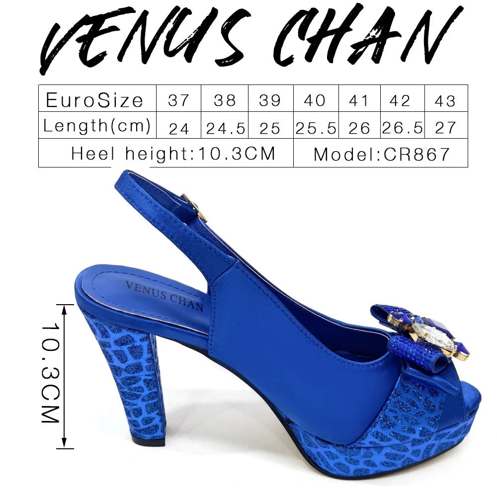 2024 Newest INS Style Black Color Elegant Women High Heels Nigeria Popular Designer African Ladies Shoes And Bag Set