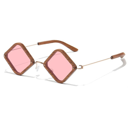 Wooden Aduit Sunglasses Brazilian rosewood Handmade Polarized Glasses Mirror Coating Lenses Eyewear With Gift Box 2105