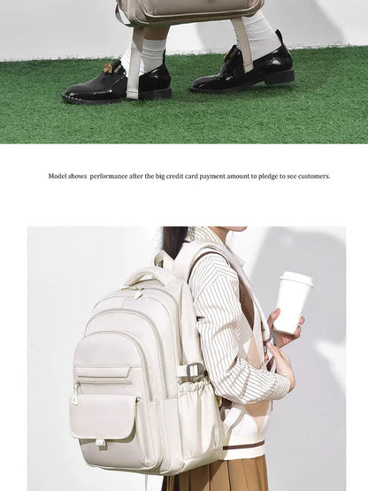 A Multi-layer Waterproof And Stylish Backpack Oxford Large-capacity Simple Commuter Out-of-town Student Backpack