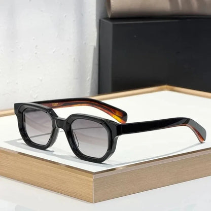 Handmade Thick Acetate Sunglasses Square Japanese Style High Quality Classical Vintage Eyeglasses for Men Women with Case