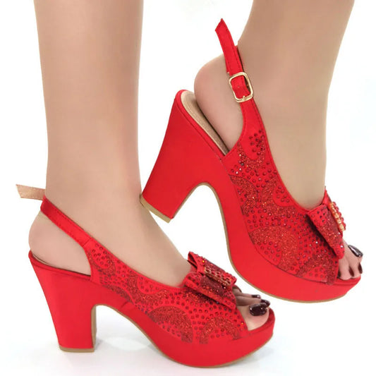 Designer Black Heels Women Sandals Summer 2022 Platform High Heel Fashion Floral Rhinestone Wedding Party Women Shoes