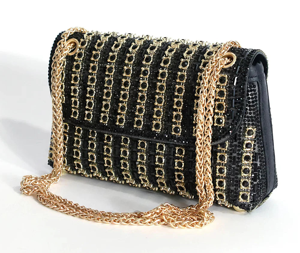 Multi-color Square Evening Bag Clutch Luxury Shoulder Bag Hand Armpit Chain Wedding Party Rhinestone Elegant Exquisite Handbag
