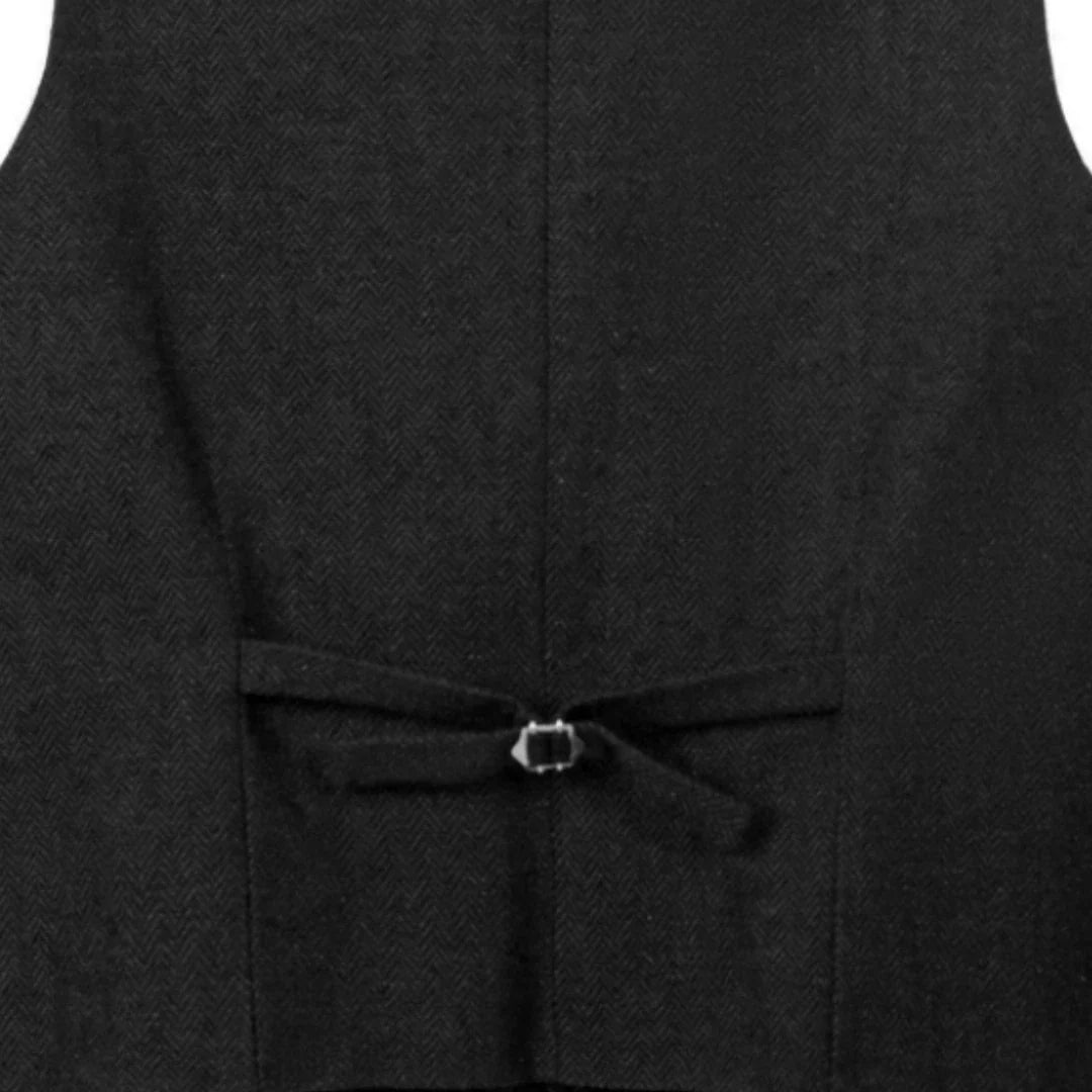 Men Vest GrayHerringbone Double Button With Pocket Waistcoat For Wedding Party Banquet Business Casual Daily Work Men Suit Vest