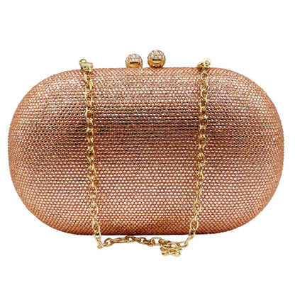 Middle East Diamond Embellished Evening Bag Pure Color Rhinestone Women's Clutch Handbag Polyester Daily Match Magnetic Buckle