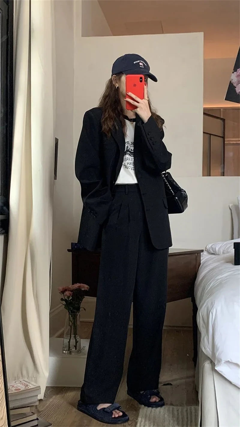 2025 New Spring Summer Elegant Office Lady Coat Loose Solid Thin Long Sleeved Women Blazer All-Match Casual Jacket