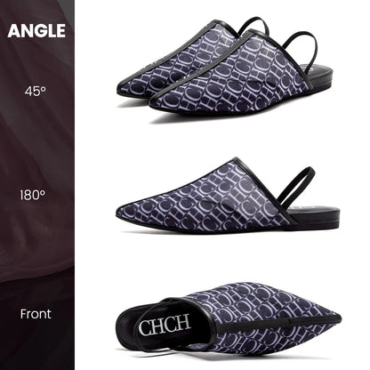 Pointed Toe Slippers Luxury Branded Casual Shoes Flat Strappy Home Outdoor Beach Walking Shoes