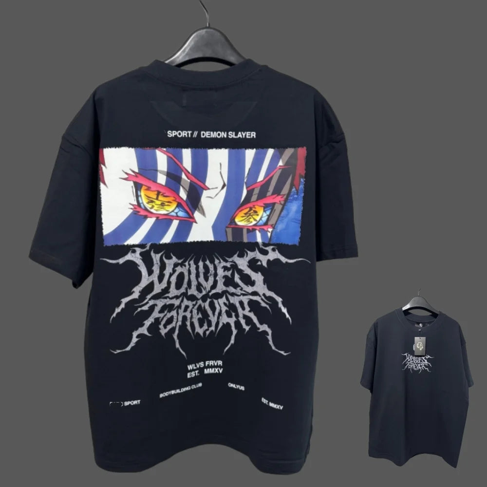 JAPAN BUSHIDO Anime Printed Men T-shirt City Fitness Training Sportswear Loose Casual Crewneck Men's T Shirts Couples Cotton Tee