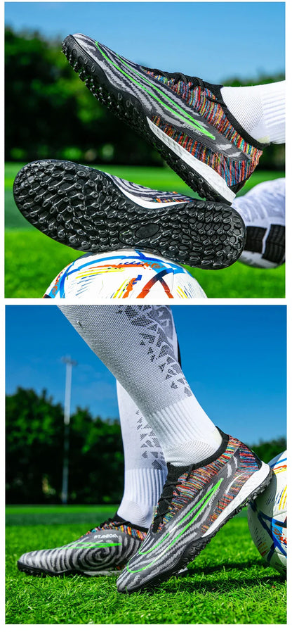 Men Training Football Boots Non-Slip Soccer Shoes Outdoor Cleats Futsal Breathable Sneakers Unisex Comfortable FG/TF Ultralight