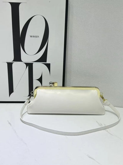 Fashion Long Clutch Bag for Women Luxury Designer Kiss Clip Handbags Luxury Pu Leather Underarm Shoulder Bags Trend Party Purses