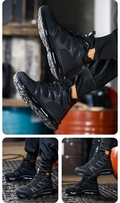 37-50 Fashion 2024 New Safety Shoes Men Anti-smash Work Shoes Anti Slip Indestructible Shoes Protective Sneakers Men Boots