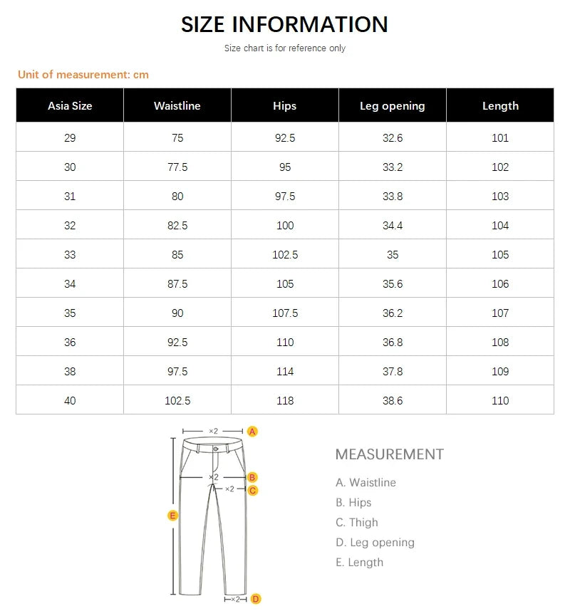 Classic Straight Men's Jeans Spring Slightly Thick Elastic Casual Office Business Trousers Fashion Comfort Washed Denim Pants