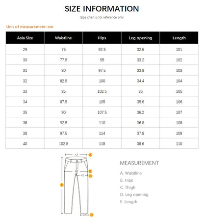 Classic Straight Men's Jeans Spring Slightly Thick Elastic Casual Office Business Trousers Fashion Comfort Washed Denim Pants