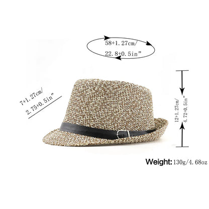 Summer New British Style Panama Hat for Men and Women, Gentleman's Jazz Hat, Breathable Beach Hat