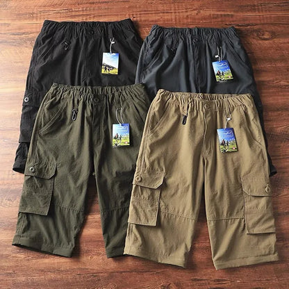 Men's Lightweight Cargo Pants Straight Casual Sport Shorts Summer Quick Drying Breathable Outdoor Fishing Hiking Climbing Pants