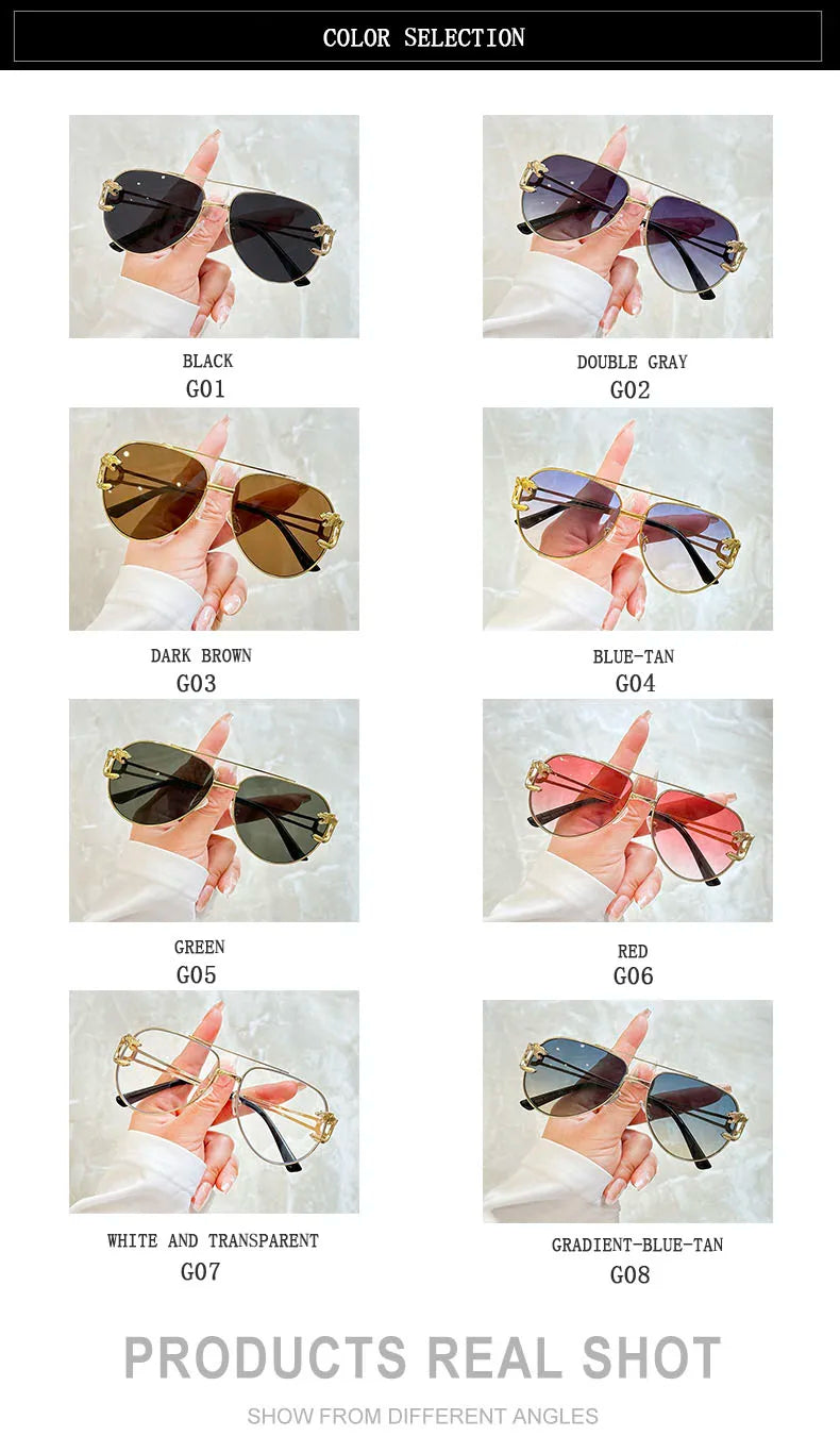 Luxury Sunglasses Women 2025 Fashion Glasses Vacation Oval Sunglass Luxe Femme Lunette Soleil Femme Lentes De Sol Mujer Vintage