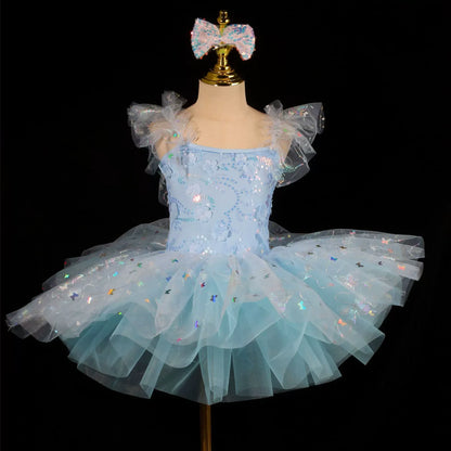 Summer Ballet Dance Dress Girl Stage Tutu Girls Dresses Costume Baby Clothing Robe Fille Kids Outfit Vestidos Children's Day