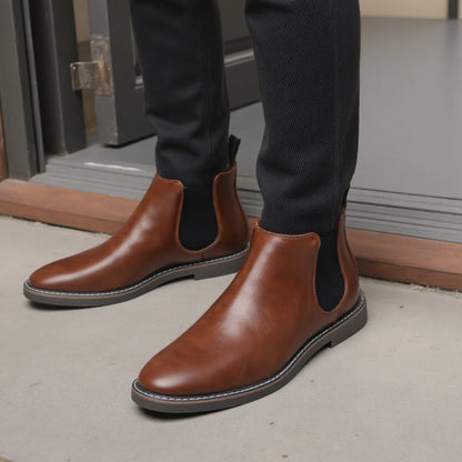 40~46 Men Chelsea Boots Brand Retro Comfortable Fashion Men Boots