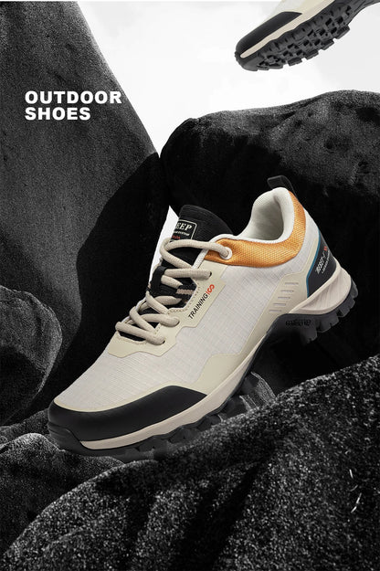Men Hiking Shoes New Outdoor Climbing Waterproof Non-slip Wear-resistant Sneakers Male Casual Lace-Up Walking Shoes ﻿