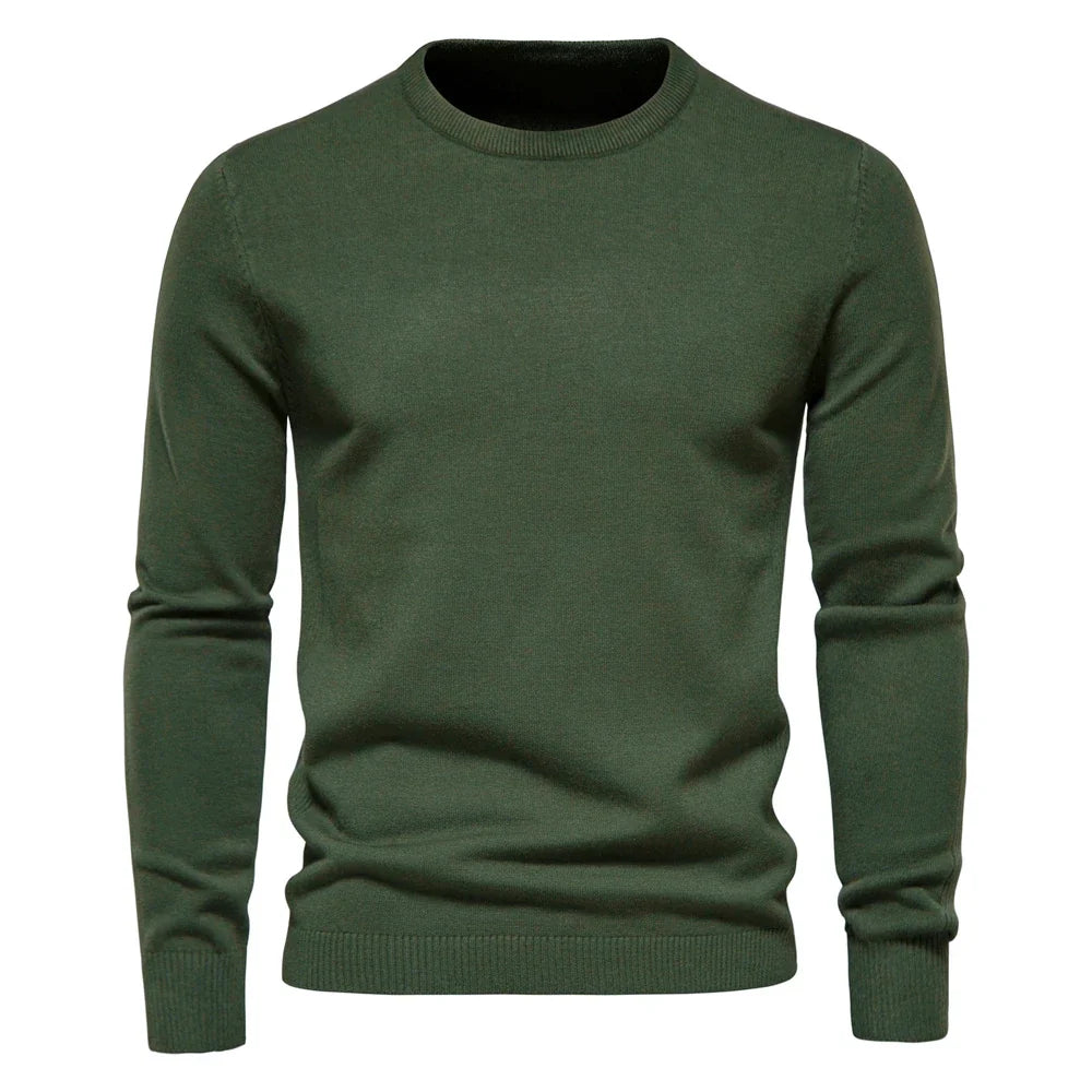 2021 New O-neck Pullover Men's Sweater Casual Solid Color Warm Sweater Men Winter Fashion Slim Mens Sweaters 11 Colors