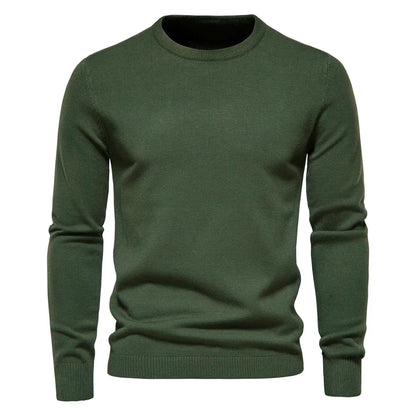 2021 New O-neck Pullover Men's Sweater Casual Solid Color Warm Sweater Men Winter Fashion Slim Mens Sweaters 11 Colors