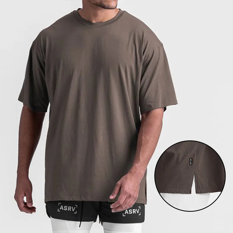 Men's Gym Splicing Quick Dry T-Shirt Breathability Patchwork Short Sleeve Sport T Shirt Fitness Shirt Trainer Sportswear