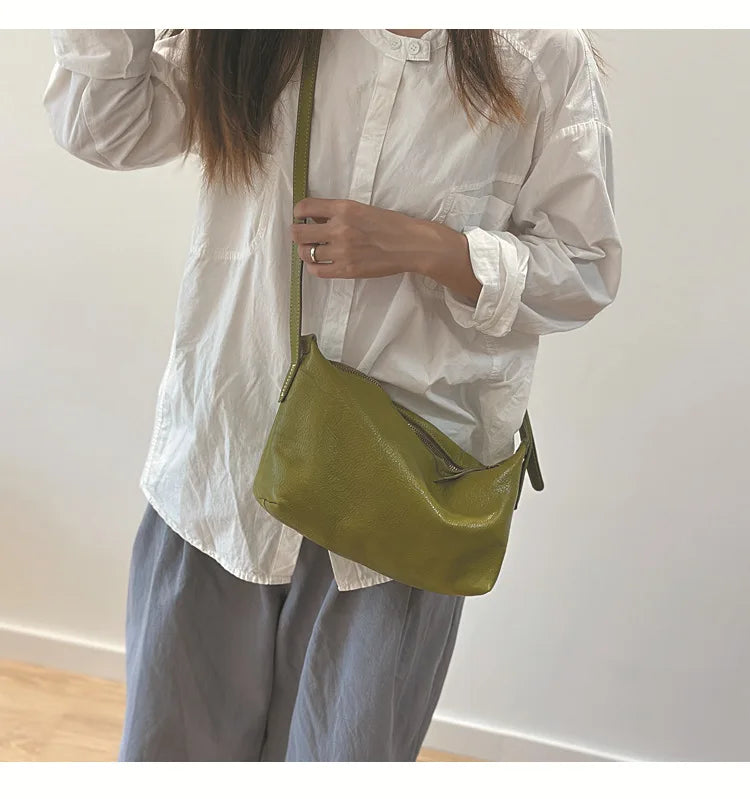 2026 New Genuine Leather Versatile Women's Small Bag Soft Cowhide Lightweight Shoulder Crossbody Bags