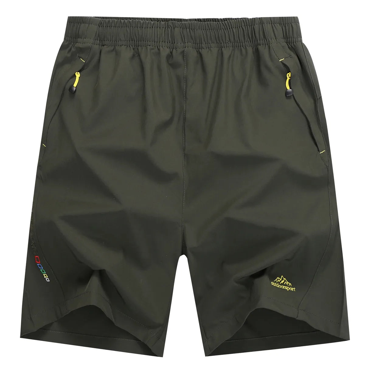 Quick Dry Athletic Shorts with Zipper Pockets Men's Summer Running Shorts Gym Training Workout Fitness Hiking Shorts