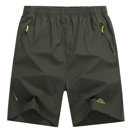 Quick Dry Athletic Shorts with Zipper Pockets Men's Summer Running Shorts Gym Training Workout Fitness Hiking Shorts