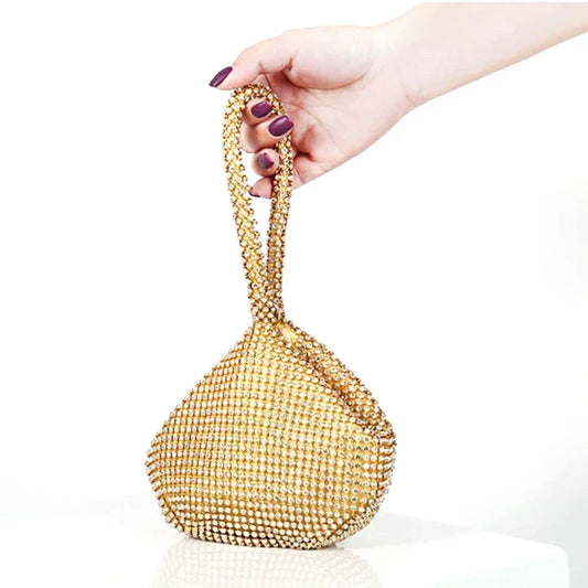 Fashion Designer Evening Bag Ladies Rhinestone Clutch Soft Purse Handbag for Women Party Gift Wedding Accessories Daily Use