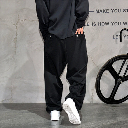 Japanese Vintage Casual Baggy Pants Mens Clothing High Quality Trend Straight Pants Fashion Loose Trousers Streetwear Pants Male