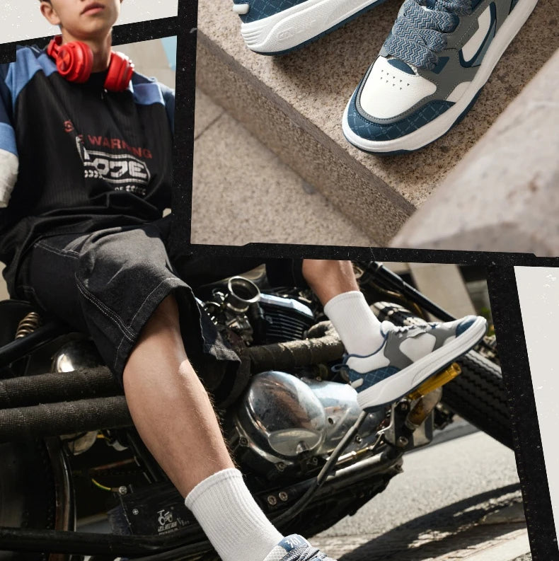 Men Board Shoes Synthetic Leather Upper Comfort Chunky Anti-slip Durable Commuter Sneakers Male 672616614