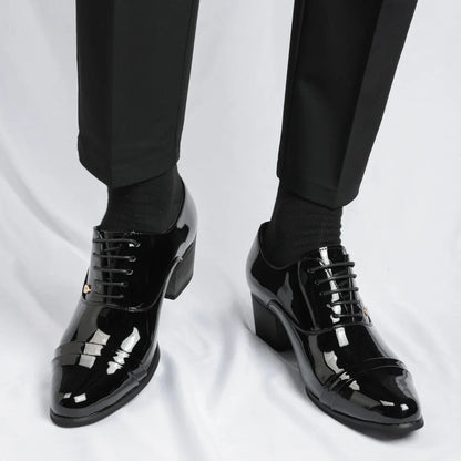Trendy Men's Casual Black Brown Lace Up Oxford Cuban Shoes Gentleman Business Flats Dress Homecoming Footwear Zapatos Hombre