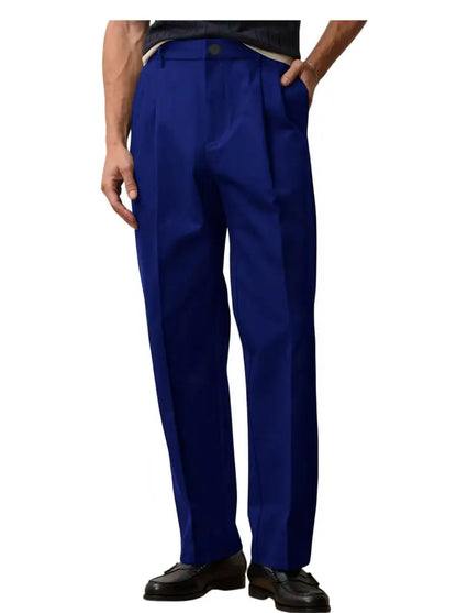 Men's Wide Leg Pants  Loose Fit Straight Leg Suit Trousers High Waist Pleated Business Office Formal Casual Men's Dress Pants