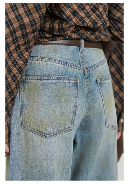 Retro Women's Jeans Loose Casual  New High Waisted Wide Legs Denim Pant Female Trousers Spring Autumn 2025