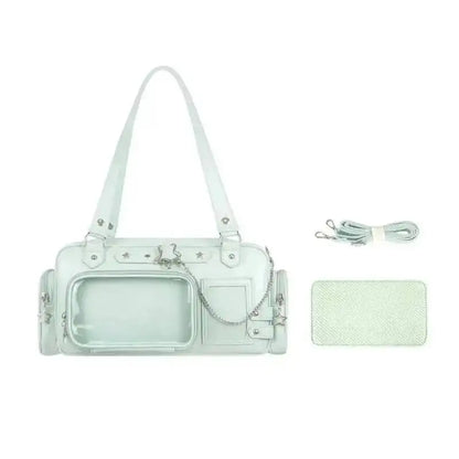 Star Chain Y2k Harajuku Shoulder Itabag Blue Lolita Girl Pain Bags Transparent Japanese Crossbody Bag New Concert Korean Handbag