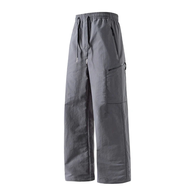 Hiking Women Pant Elastic Waist Waterproof Trouser Zippered Pockets Sport Pant Men Windproof Outdoor Cargo Pants Fishing Trouser
