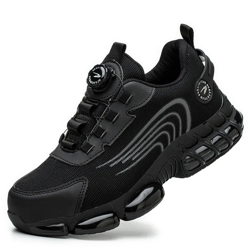 Man Safety Shoes Puncture-Proof Work Sneaker Waterproof Work Shoes Steel Toe Shoes Safety Boots Indestructible Shoes Lightweight